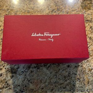 Salvatore Ferragamo dust bag and Red Shoe Box